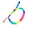 Women's Nightclub Rainbow Fluorescent Colorful Braided Woven Bracelet