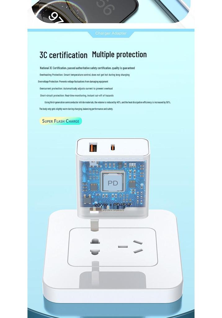 Сверхбыстрое зарядное устройство PD30W для устройств Apple и Huawei