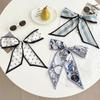 Silk Scarf Long Strip New Fashion Tie Bag Ribbon Streamer Versatile Small Scarf Bow Headband Headgear Decorative Belt
