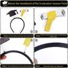 Celebrate Graduation Cap Headband Non-slip Colorful Bachelor Cap Hair Hoop Personality Shiny Doctoral Hat Headdress