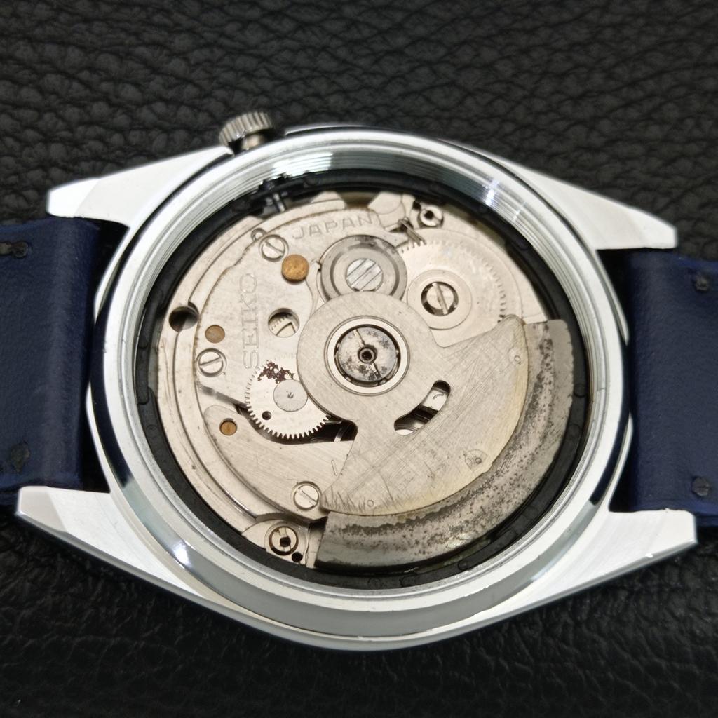 ОТРЕМОНТИРОВАННЫЕ ЯПОНСКИЕ МУЖСКИЕ АВТОМАТИЧЕСКИЕ ЧАСЫ SEIKO 5 7009A ВИНТАЖНЫЕ СИНЕГО ЦВЕТА a445609-1