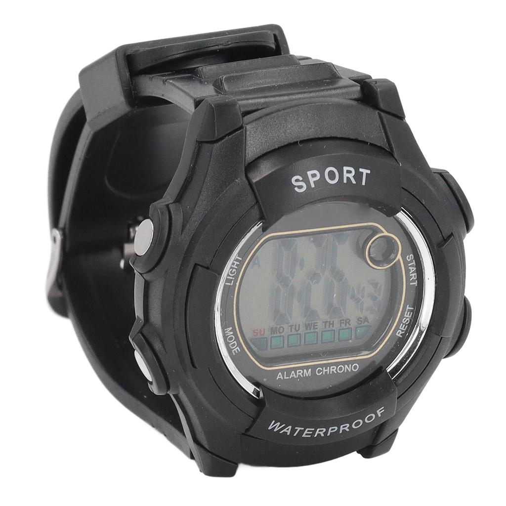Sports Multifunctional Watch 50M Waterproof Vintage Unisex LED Luminous Stopwatch Alarm 12/24 Hour