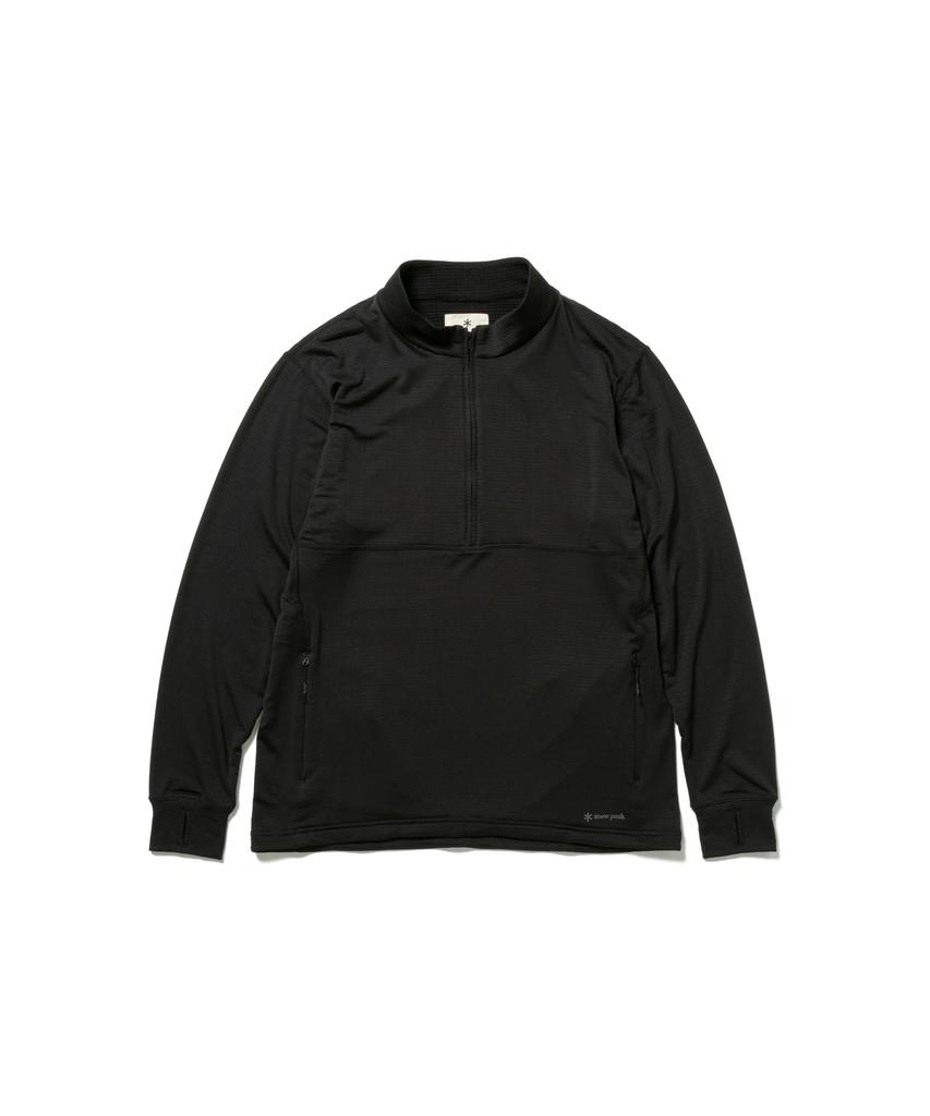 Дышащий пуловер на молнии до половины Dry Grid размер Фестивали Кемпинг Отдых на природе [Snow Peak] XLЧЕРНЫЙSW-25SU009