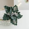 DIY Artificial Poinsettia Flower Simulation Sequins Flower Christmas Tree Decorations  Party Gifts