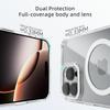 Для чехла iPhone 16 Pro Max, совместимого с MagSafe, прозрачная задняя крышка из ТПУ и ПК, устойчивая к царапинам