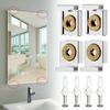 4pcs Wall Mounting Mirror Glass Clips Brackets Glass Shelf Support Furniture Hardware
