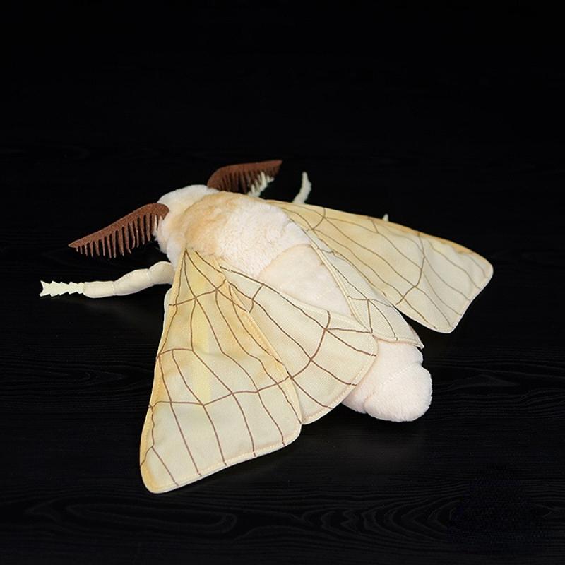 Stuffed Lifelike Insect Series Moth Plush Toys Silkworm Moth Doll Kids Birthday Christmas Gifts