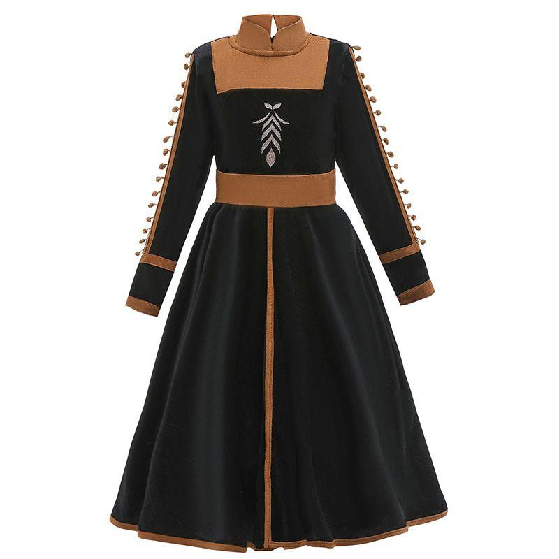 Холодное сердце 2 Эльза Снежная королева Анна Детский костюм для косплея Элегантное платье принцессы для девочек