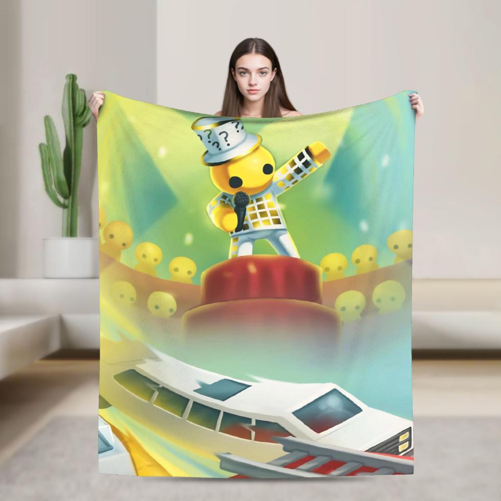 Wobbly Life Sandbox Game Fashion Blanket Cartoon Funny Flannel Novelty Warm Throw Fashion Blankets for Coverlet Decoration Outdoor
