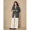 INMAN Women's Alpaca Silk Blend Double-Faced Wool Coat