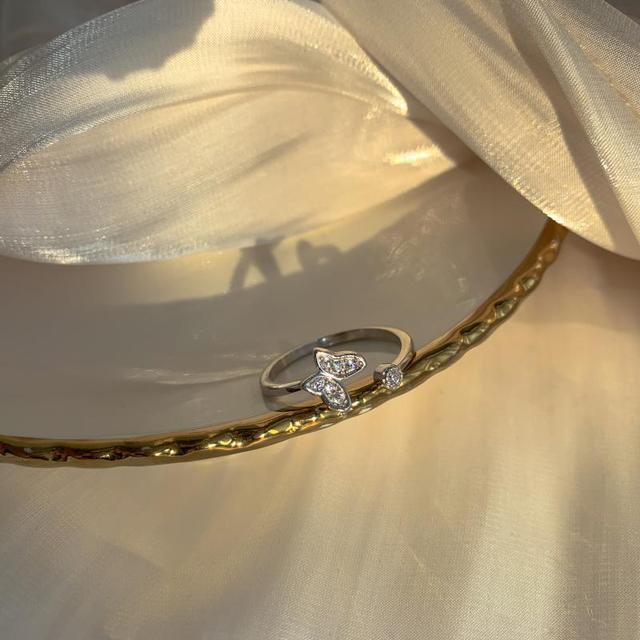 Кольцо из стерлингового серебра 925 пробы с бабочкой и открытым пальцем для женщин и девочек, модные вечерние свадебные украшения Jz060