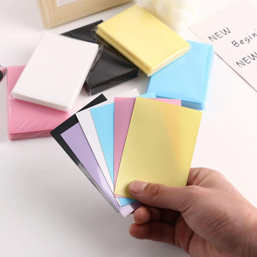 New Macaron 3-Inch Silk Two-Layer Frosted Card Sleeve Album - Small PP Protective Film