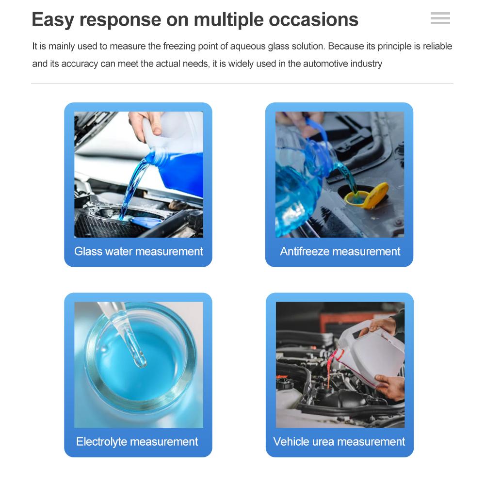 Рефрактометр для антифриза автомобиля Гликоль Стекло Вода Жидкость для аккумулятора Точка замерзания АТС Тестер детектора концентрации мочевины в автомобиле