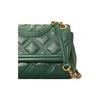 Tory Burch Fleming Алмазная стеганая тисненая печать Плетеная цепочка Кожаная сумка на плечо Женская сумка на плечо Темно-зеленая 58102-304
