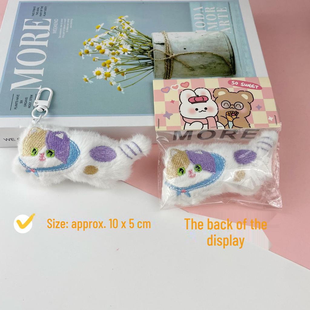 Милая подвеска в виде плюшевого кота Calico и брелок для ключей в виде сиамского кота, аксессуары для котят - мультяшные украшения для сумок-кукол