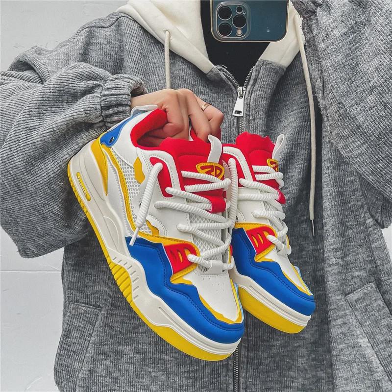 Мужские кроссовки в стиле ретро, увеличивающие рост, с нескользящей подошвой — весна и осень 2025 г., гонконгский стиль