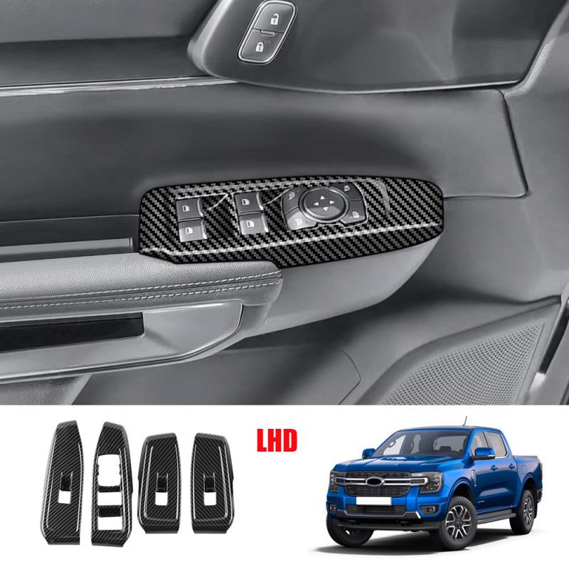 L/RHD For Ford Ranger Everest 2024 Interior door decorate accessories Handshake inner door window lift switch control cover