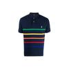 Polo SS22 Striped Short Sleeve Cotton Polo Shirt Men Tops Blue 710860412-001