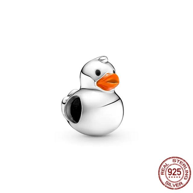 Очаровательная бусина подходит для оригинального браслета/серьг/ожерелья из стерлингового серебра 925 пробы, ювелирное украшение в виде гриба Нини, кролика, мудрой совы, лисы