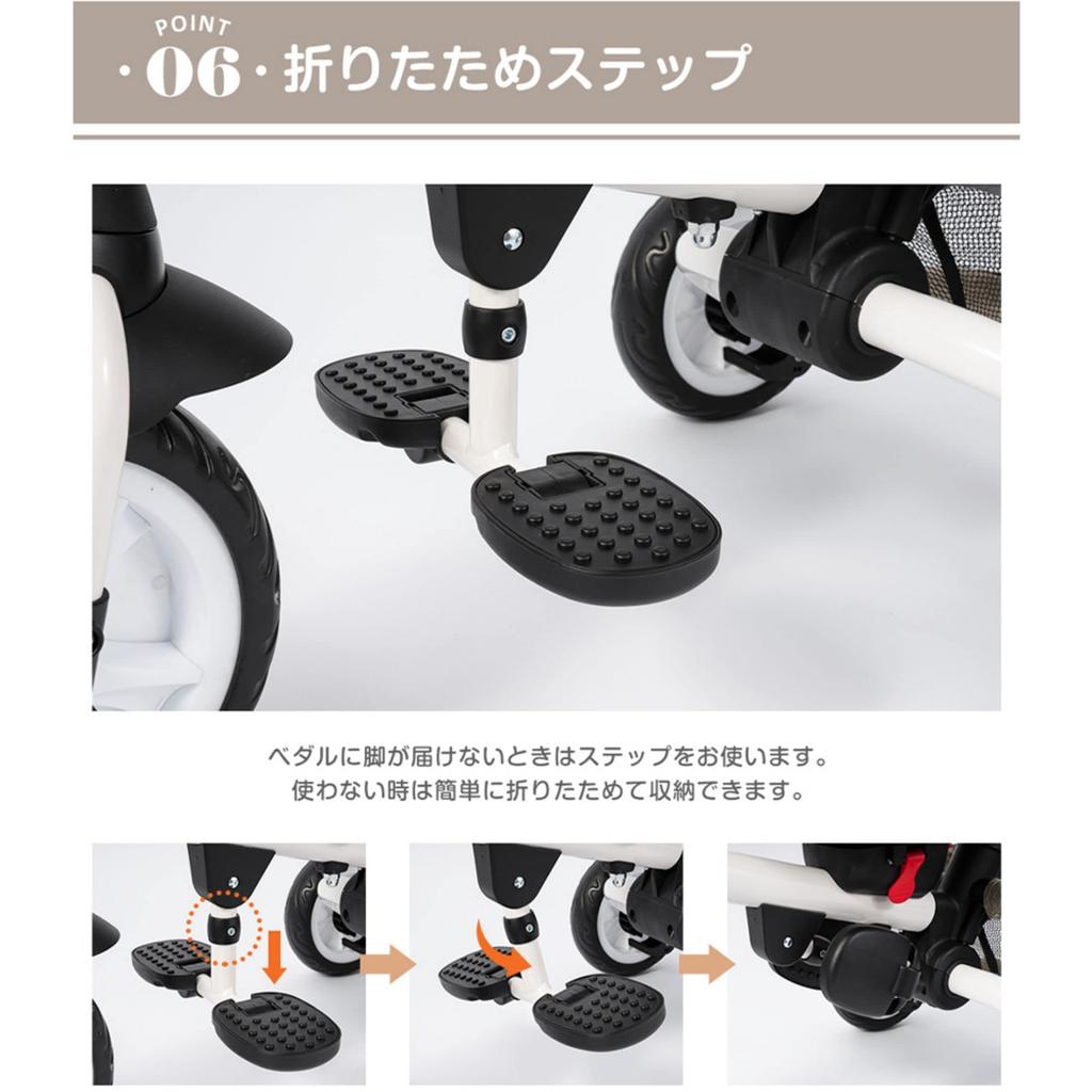 Складная трехколесная коляска BTM с 4-дюймовым ремнем безопасности, трехколесный велосипед на 1 год, 2 года, 3 года, сверхповоротный регулируемый велосипед, удобный для езды на день рождения, подарок