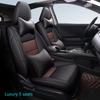 Роскошная стильная чехол на сиденье автомобиля для Honda Vezel HRV XRV 2014-2019 Вышитый значок Водонепроницаемая кожа Автомобильные аксессуары для салона