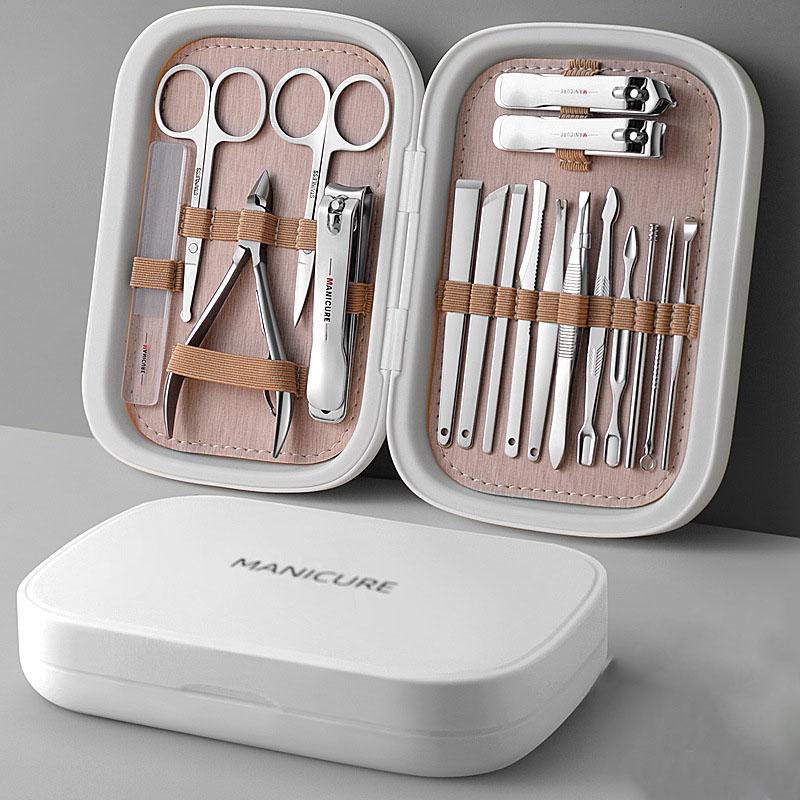 Factory Outlet Luxurious Professional Nail Care Kit Nail Clipper Magnetic Manicure Pedicure Set