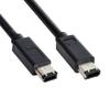 CY IEEE 1394 FireWire 400 FireWire 400 iLink Кабель Черный 6-контактный/6-контактный - 6-6 1,8 м