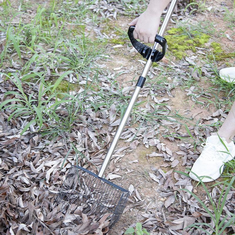 Многофункциональный совок для навоза из нержавеющей стали, регулируемый совок для уборки фекалий длиной 169 см с эргономичной рукояткой