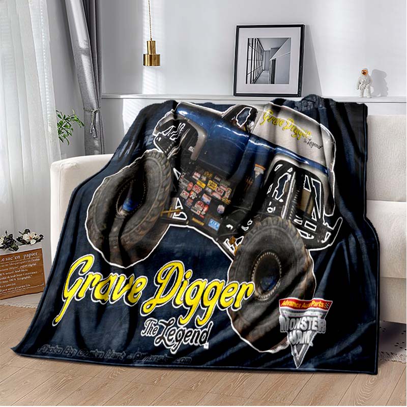 Monster Jam Grave Digger Truck Hot Wheels Диван Одеяло Легкое теплое изоляционное одеяло Кровать Офисный автомобиль наколенники Плед Одеяло