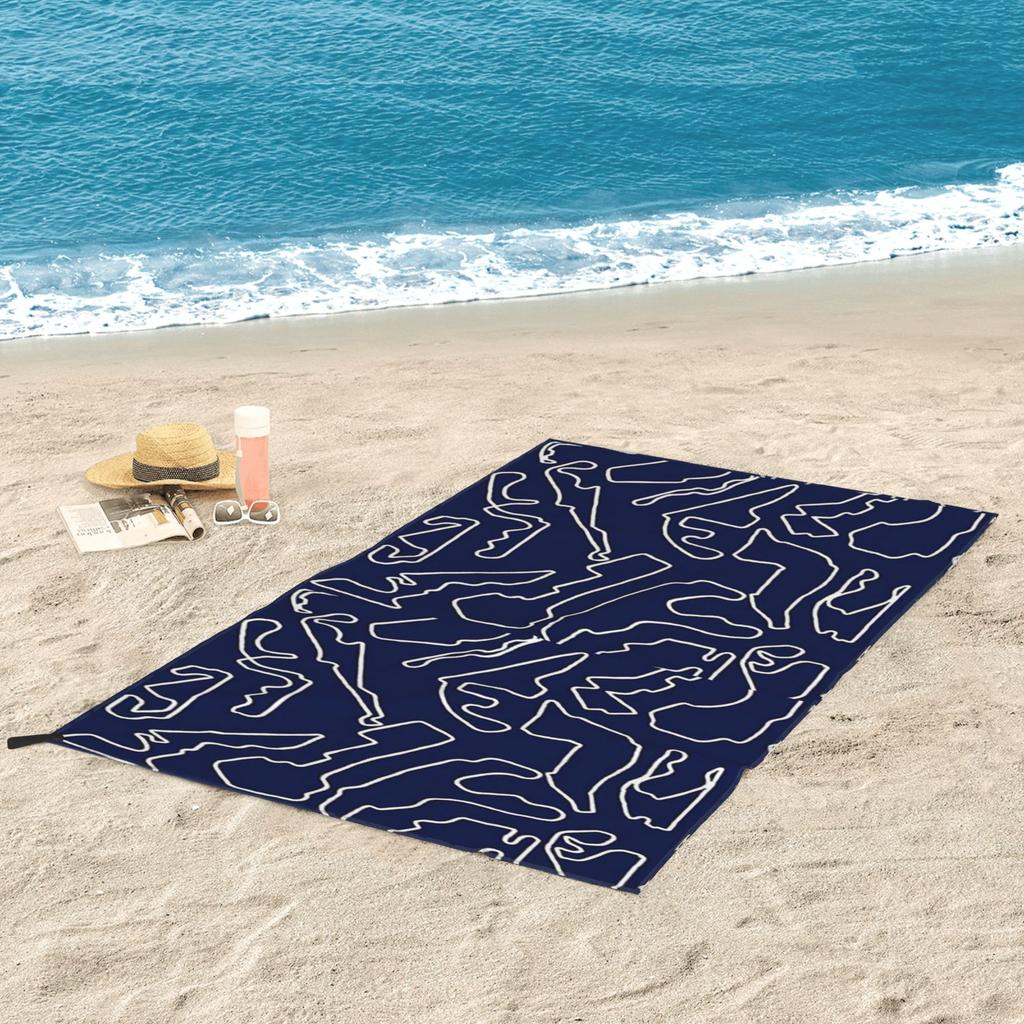 F1 Tracks Beach Towel Soft Microfiber Quick Dry Absorbent Quick Towels For Bath