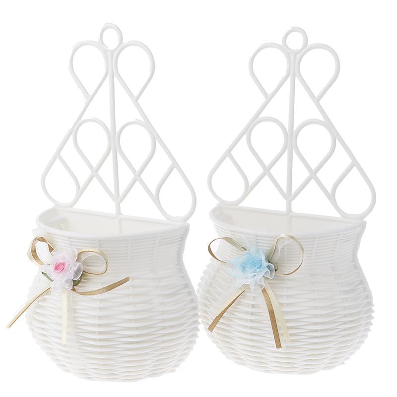 Садовая ваза «сделай сам», корзина для цветов, органайзер для всякой всячины, настенный подвесной искусственный ротанг