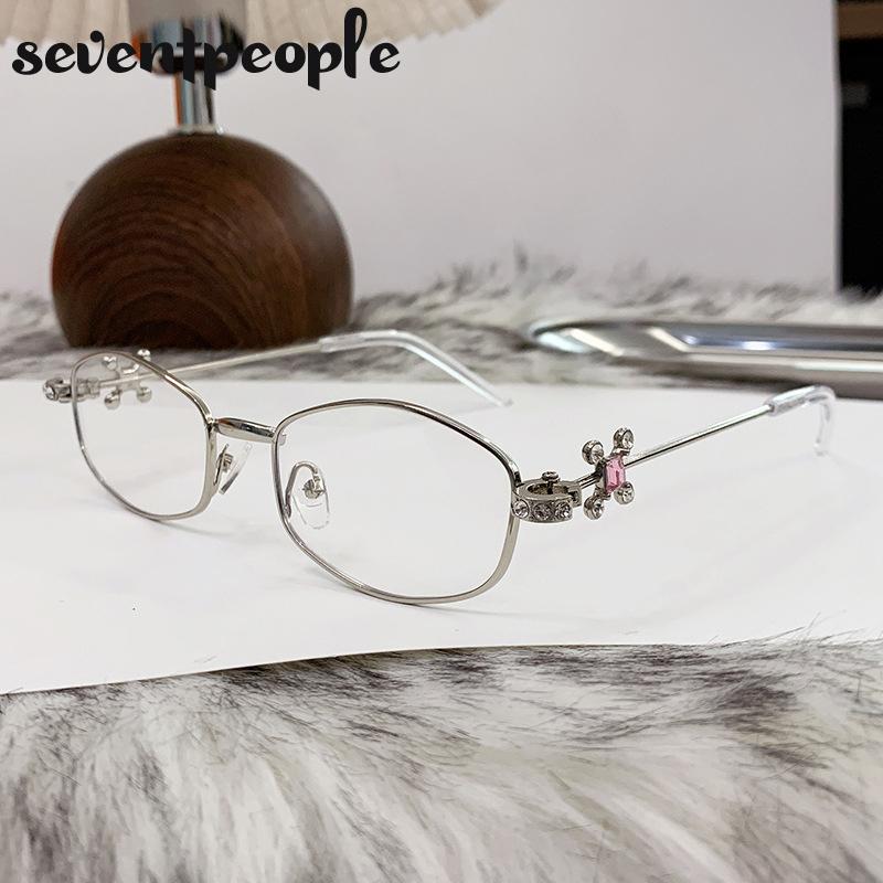 Маленькие солнцезащитные очки-многоугольники со стразами для женщин, модный бренд класса люкс, Y2K, панк, металлические солнцезащитные очки, ретро, очки по рецепту