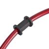 Motoforti Motorcycle Brake/Clutch Hose, Oil Hose, Hydraulic Strengthened, Stainless Steel, 28°+90°, Red, 130cm