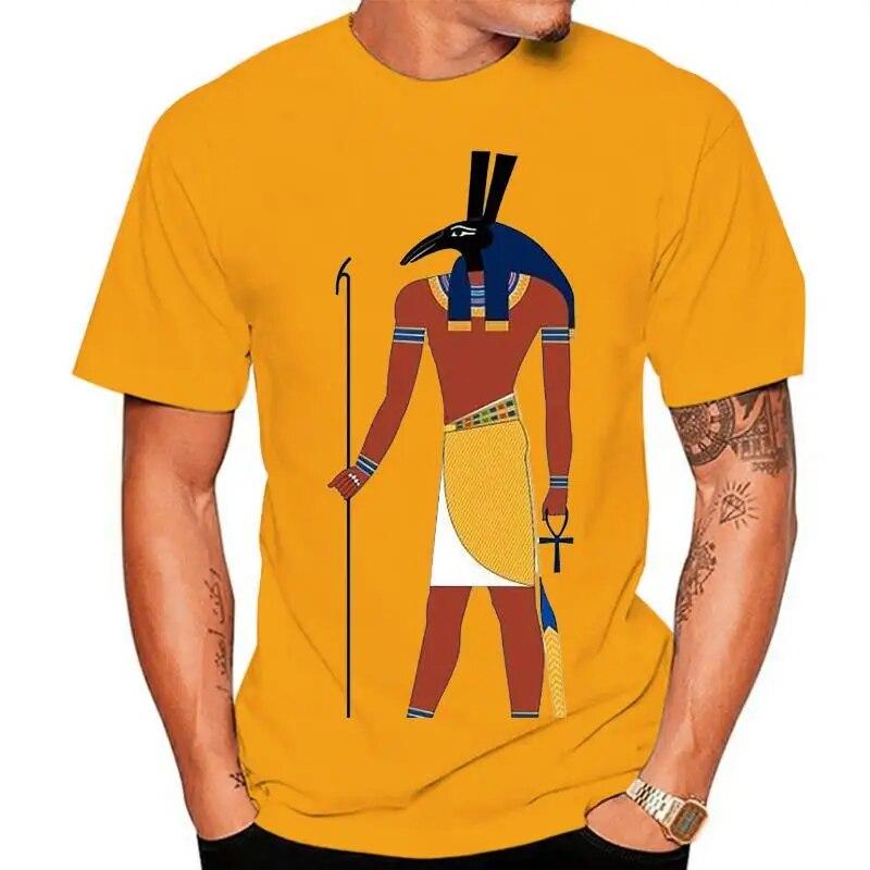 Анубис Египет Древний Египет Греческий Бог Курсивные Иероглифы Белые Футболки Футболка Настроить Футболку