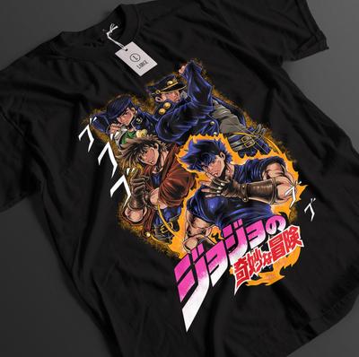 Новая футболка JoJo's Bizarre Adventure Футболка Jotaro Футболка Dio Joseph Футболка Giorno Аниме Футболка