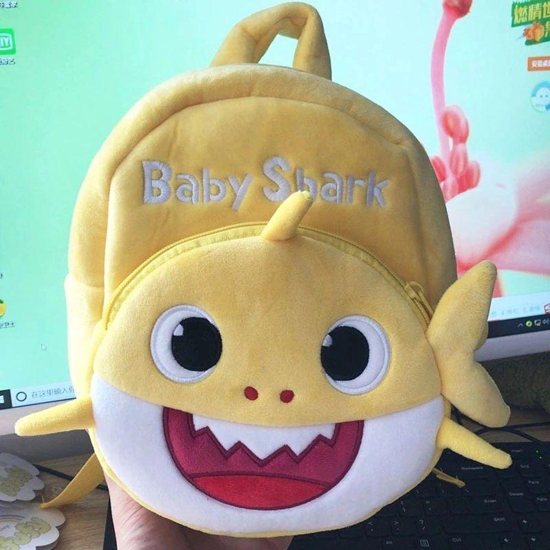 Плюшевый рюкзак Baby Shark для детей, милый мягкий наплечный рюкзак, школьная сумка для детей, подарок