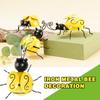 4PCS/SET Decorative Metal Art Bumble Bee Backyard Garden Wall Ornament Accent D5X1