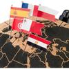 TRIPVEA Globe Terrestre Liège Vintage 20 cm - 342 Drapeaux - Mappemonde Déco Voyage - Bureau Chambre - Idée Cadeau Voyageur