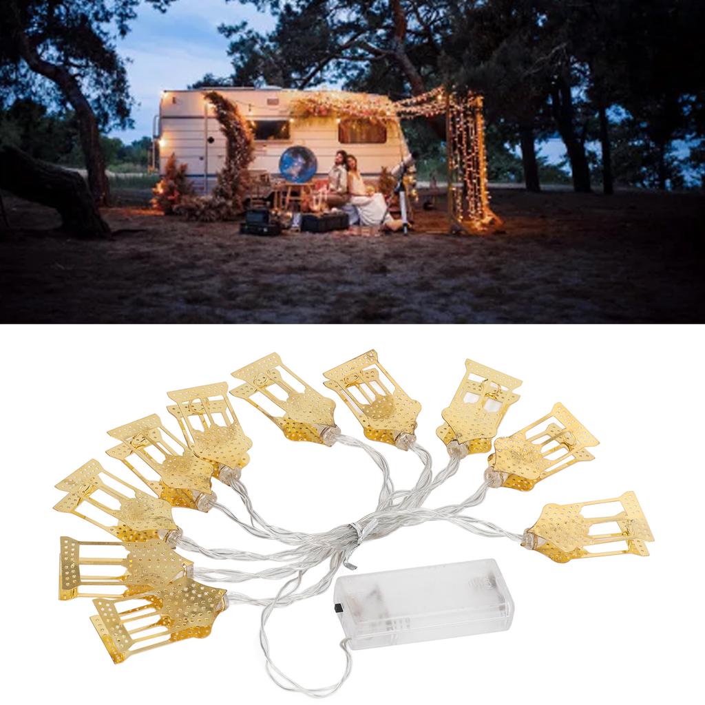 Castle LED String Lights Islam Eid Ramadan Mubarak Decorations Aesthetic Room Decor for Outdoor Tent