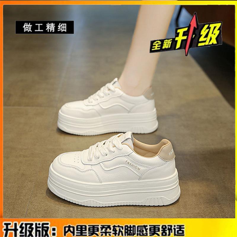 Белые туфли на кожаной платформе женские новые модели в 2025 году станут более популярными, весенняя женская обувь повседневная обувь спортивная женская обувь детская