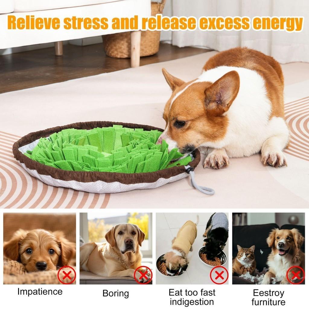 Коврик-нюхалка для кормления питомцев для собак, войлочный, против удушья, игрушка для раздачи корма, розовый