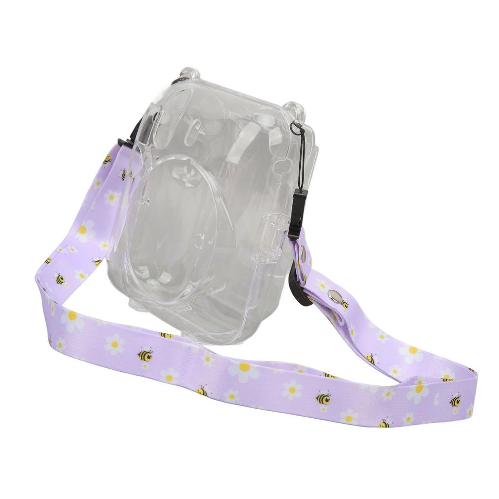 Комплект чехла для моментальной камеры Плечевой ремень Наклейка Чехол для камеры Прочный Защитный прозрачный чехол для камеры для Instax Mini 12