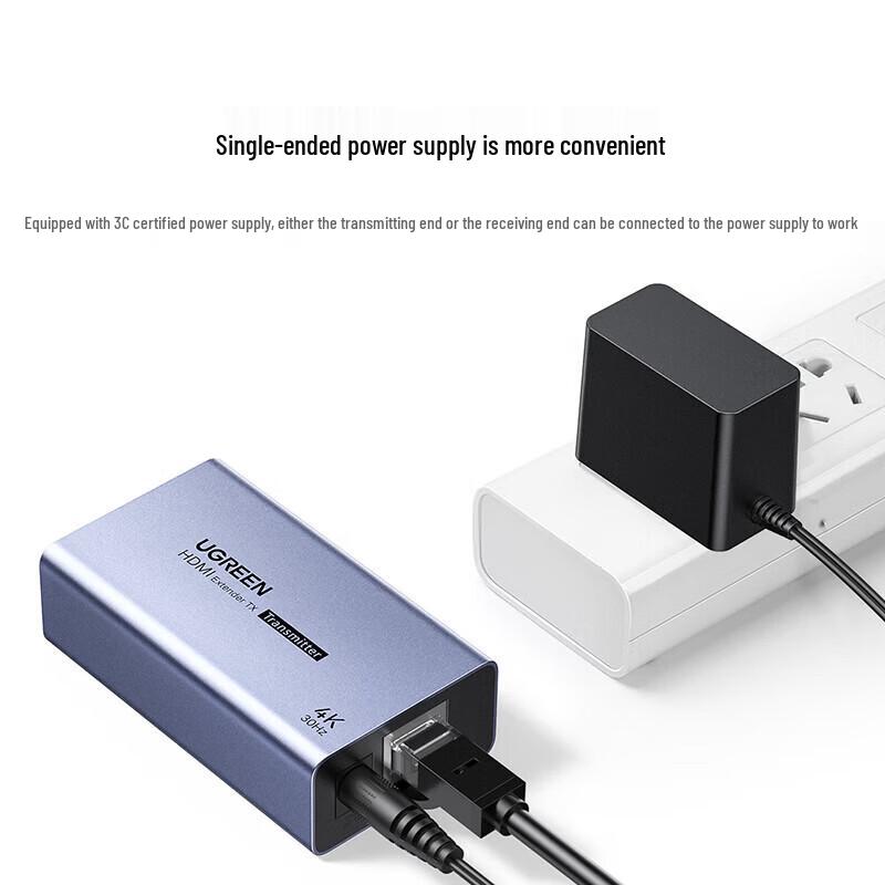 Ugreen 4K HDMI удлинитель 100м по одному кабелю Cat5e/6