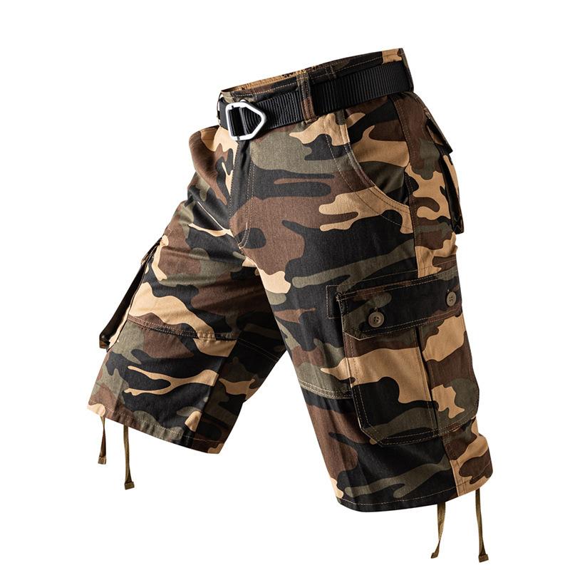 Cozy Up Cargo Short for Men Relaxed Fit Camo Hiking Work Cotton Casual Shorts with Pockets