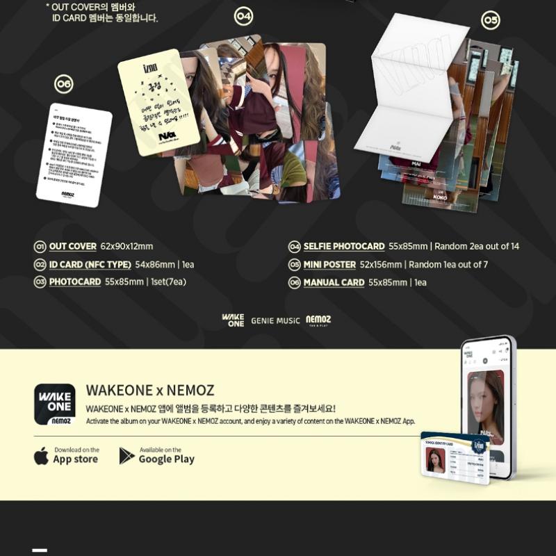 IzuNA N A 1st miNi Album izNA Ver. Nfc Nemo Ver.