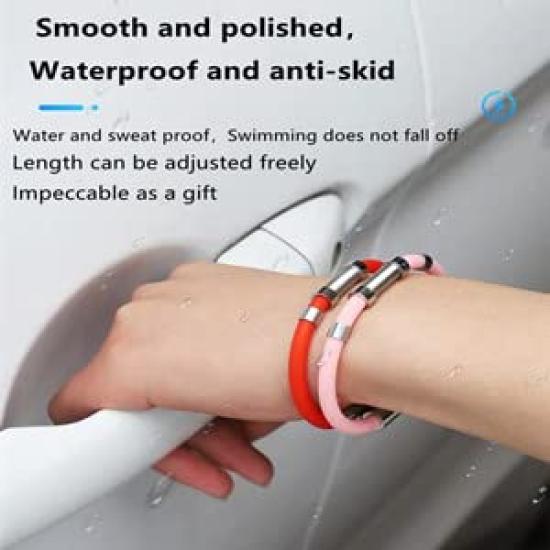 AIMEIS Magnetic Car Silicone Stylish 2 Sizes Black Type Bracelet, Anti-Static Bracelet, Anti-Static, Anti-Static Bracelet, Silicone, Titanium,