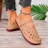 Hot Sale 2025 Summer Round Toe Women's Soft Bottom Flats Classics Shallow Outdoor Flats for Women Hollow Daily Plus Size Shoes