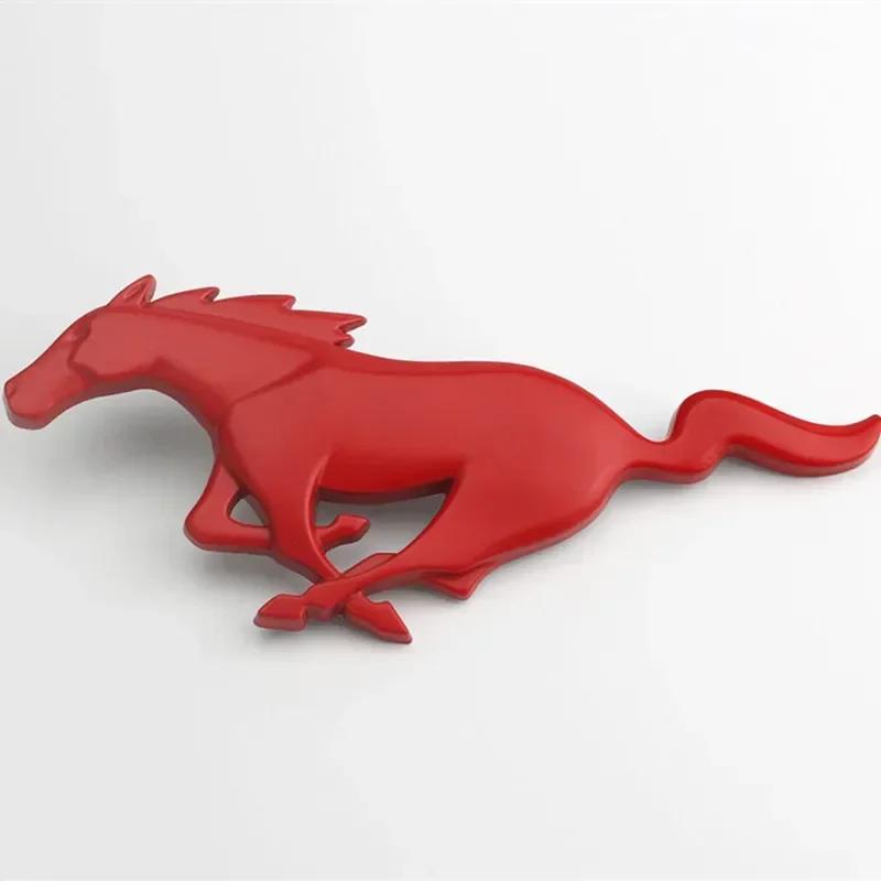 Car Sticker Ford New 2025 Hot 20x7.5CM Metal Car Front Grille Horse Badge Trunk Sticker for Ford Mustang 2.3T Shelby GT350 GT500