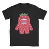 Men's Domo T-shirt Funny Strawberry Pure Cotton Awesome Short Sleeved Round Neck T-shirt Gift Creative T-shirt Top Unisex