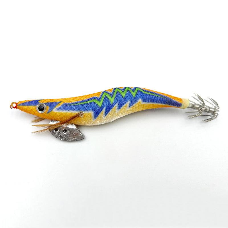 1Pcs Luminous Sea Fishing Umbrella Hook Wooden Lead-Head Shrimp Squid Hook For Squid Cuttlefish Lure Bait